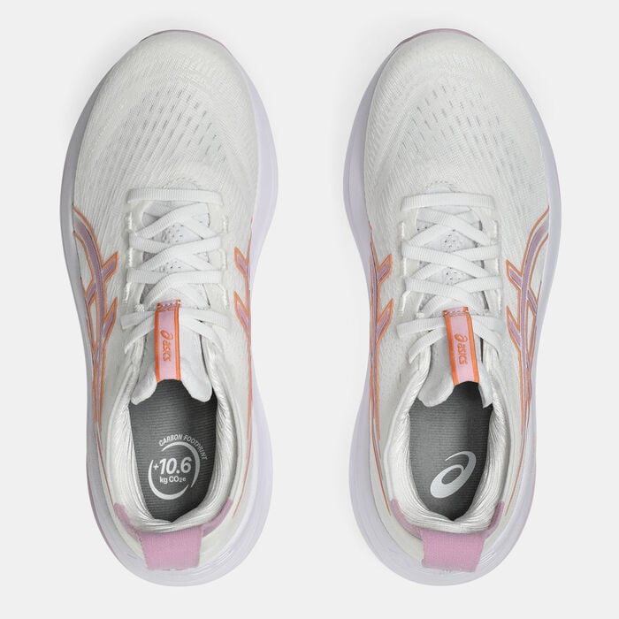 ASICS Women's GEL-NIMBUS 27 Running Shoes White ASICS Women's GEL-NIMBUS 27 Running Shoes White image number 4