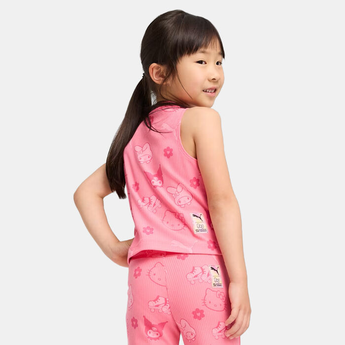 PUMA Kids' x Hello Kitty and Friends Ribbed Tank Top Pink PUMA Kids' x Hello Kitty and Friends Ribbed Tank Top Pink image number 1