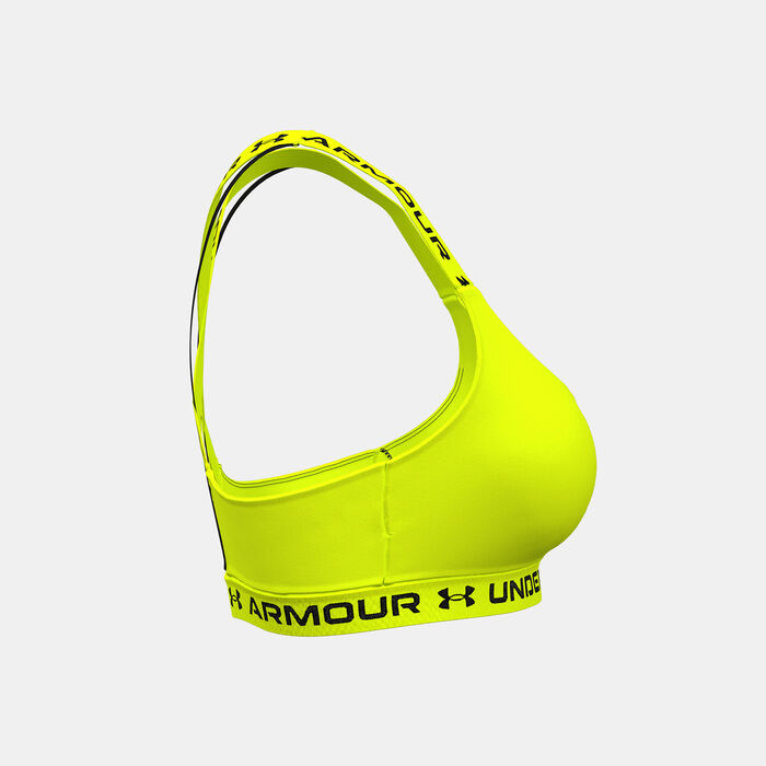 Under Armour Women's Crossback Sports Bra yellow Under Armour Women's Crossback Sports Bra yellow image number 3