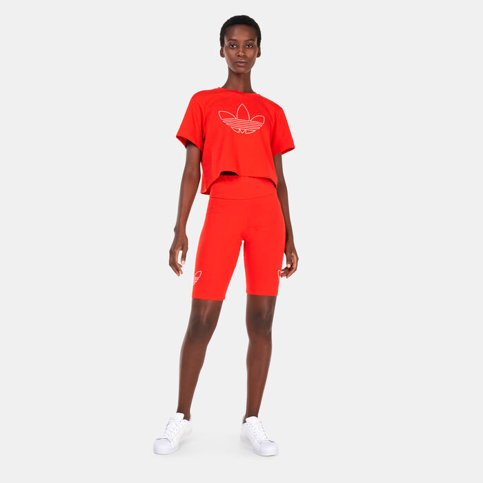 adidas Originals Women's Crop Top Red image number 2