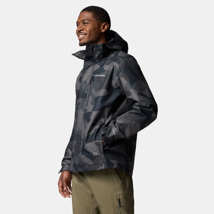 Columbia Men's Hikebound II Printed Hiking Jacket Black Columbia Men's Hikebound II Printed Hiking Jacket Black image number 2