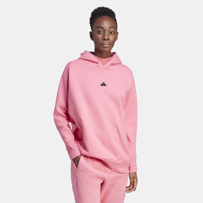 adidas Women's Z.N.E. Overhead Hoodie Pink image number 0