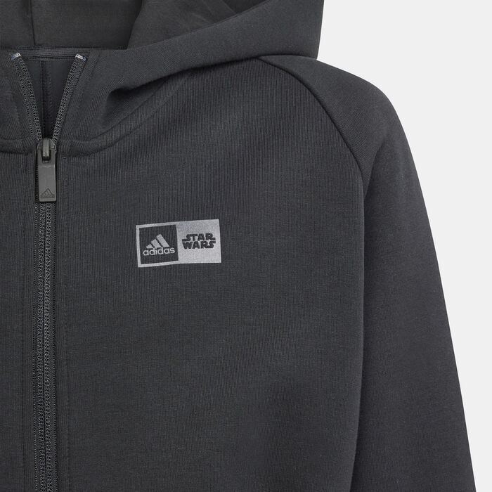 adidas Kids' x Star Wars Z.N.E. Full-Zip Hoodie Black adidas Kids' x Star Wars Z.N.E. Full-Zip Hoodie Black image number 2