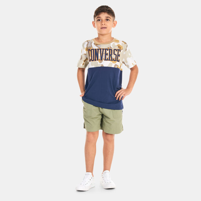 Converse Kids' Blocked Camo T-Shirt Blue Converse Kids' Blocked Camo T-Shirt Blue image number 2