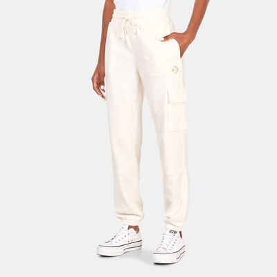 Converse Women's Fashion Knit Cargo Joggers White Converse Women's Fashion Knit Cargo Joggers White