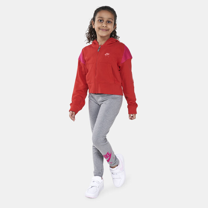 Nike Kids’ Air French Terry Full-Zip Hoodie (Older Kids) Red Nike Kids’ Air French Terry Full-Zip Hoodie (Older Kids) Red image number 2