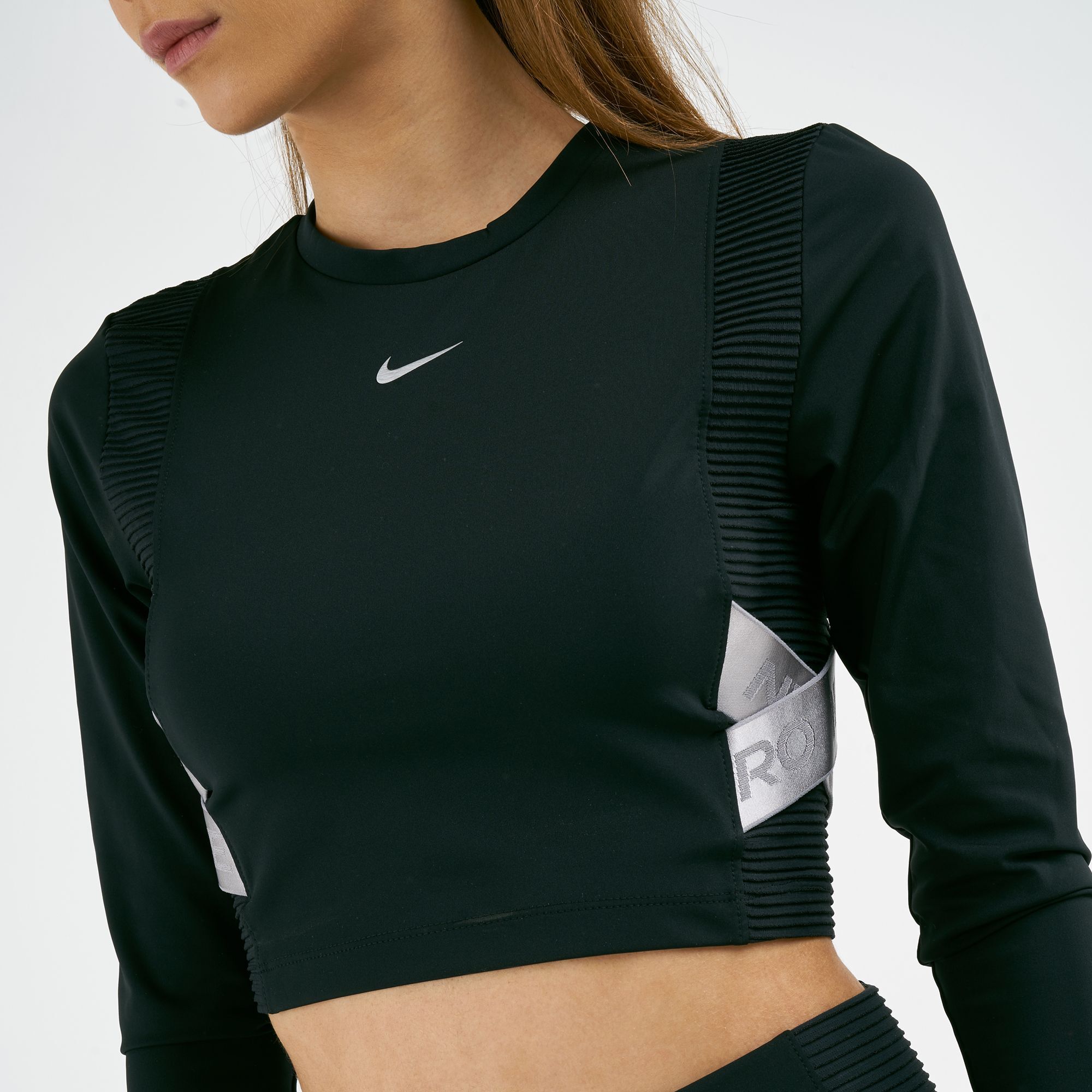 Nike women's aeroadapt pro long sleeve crop top Clearance