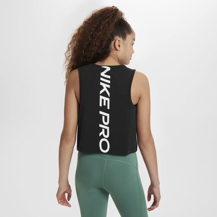 Nike Girls' Pro Dri-FIT Training Tank Top Black Nike Girls' Pro Dri-FIT Training Tank Top Black image number 1