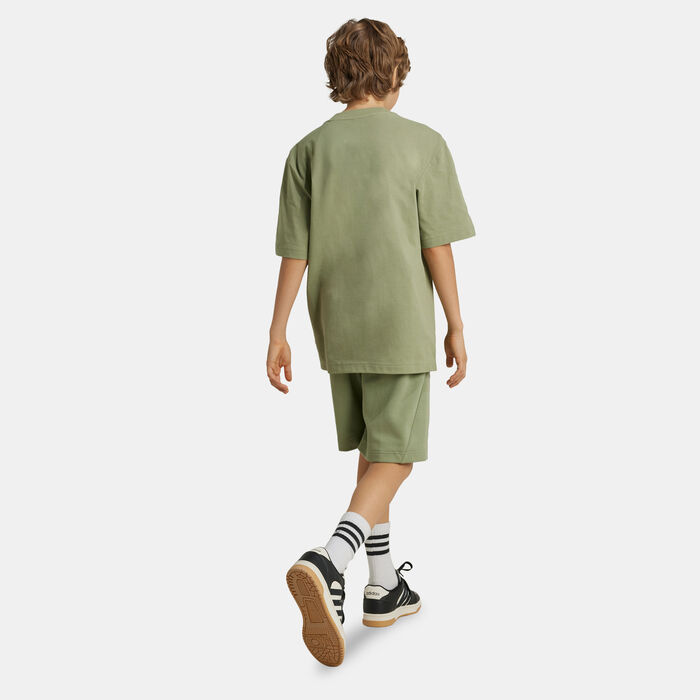 adidas Kids' Future Icons Logo Shorts Green image number 1