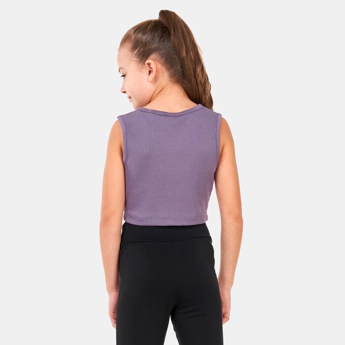 PUMA Kids' Classics Cropped Tank Top Purple PUMA Kids' Classics Cropped Tank Top Purple image number 1