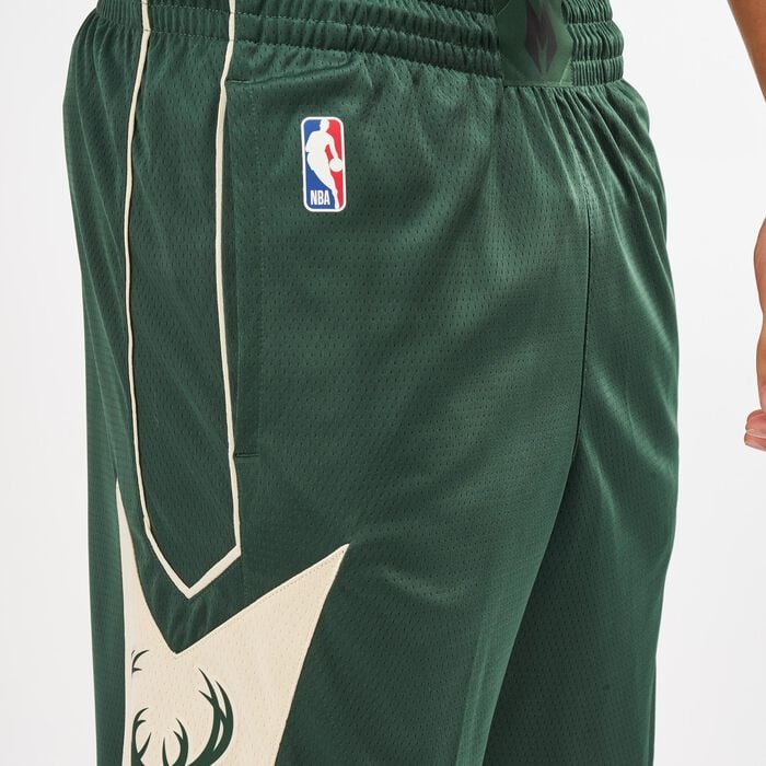 Nike NBA Milwaukee Bucks Road Swingman Shorts Green Nike NBA Milwaukee Bucks Road Swingman Shorts Green image number 3