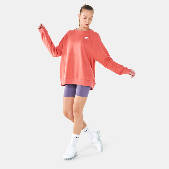 Nike Women's Sportswear Essential Sweatshirt (Plus Size) Pink Nike Women's Sportswear Essential Sweatshirt (Plus Size) Pink image number 2