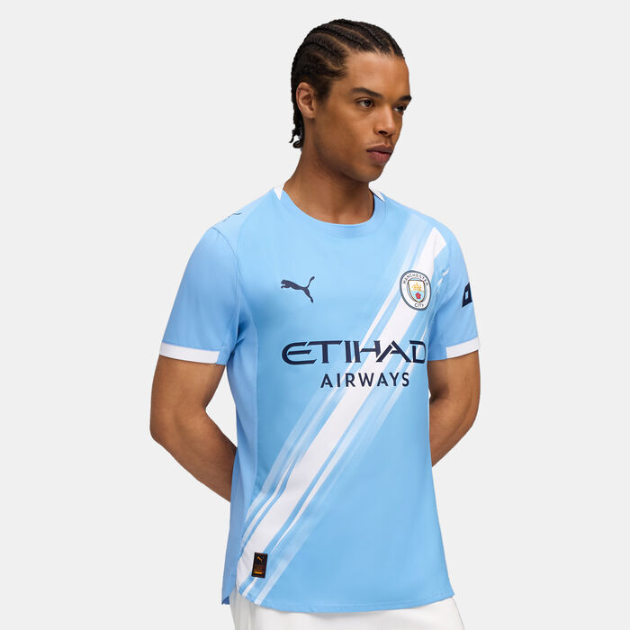 PUMA Men's Manchester City 25/26 Home Authentic Football Jersey Blue image number 0
