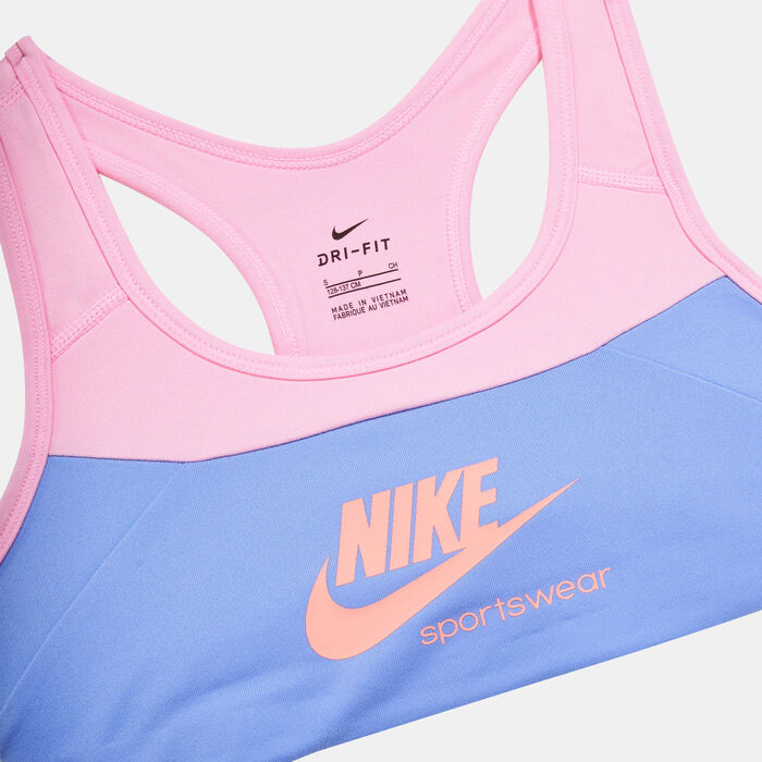 Nike Older Girls Dri-FIT Futura Swoosh Sports Bra - Pink