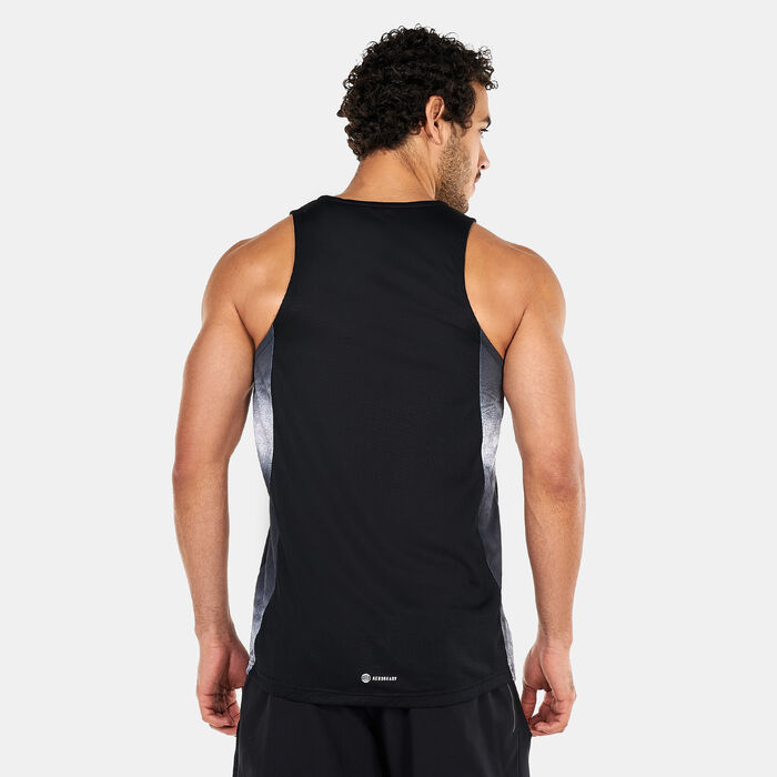 adidas Men's AEROREADY HIIT Graphic Training Tank Top Black image number 1