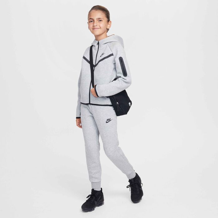 Nike Kids' Sportswear Tech Fleece Hoodie Grey image number 7