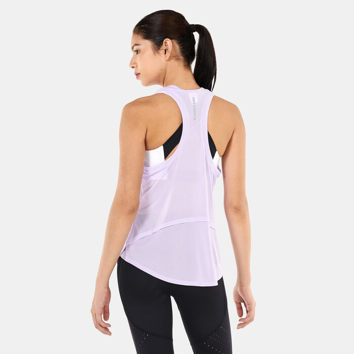 New Balance Women's Accelerate Training Tank Top Black New Balance Women's Accelerate Training Tank Top Black image number 1