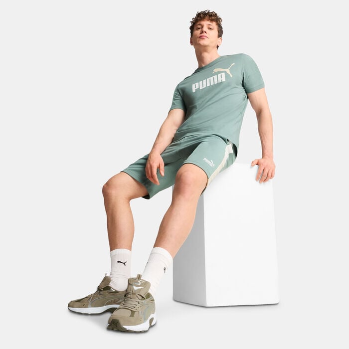 PUMA Men's Essentials Block Shorts Green PUMA Men's Essentials Block Shorts Green image number 2
