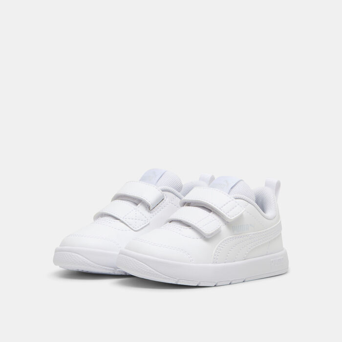 PUMA Kids' Courtflex v3 Velcro Shoes White PUMA Kids' Courtflex v3 Velcro Shoes White image number 1