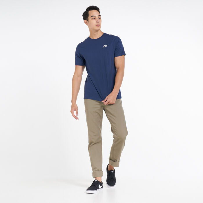 Nike Men's Sportswear Club T-Shirt Blue Nike Men's Sportswear Club T-Shirt Blue image number 2