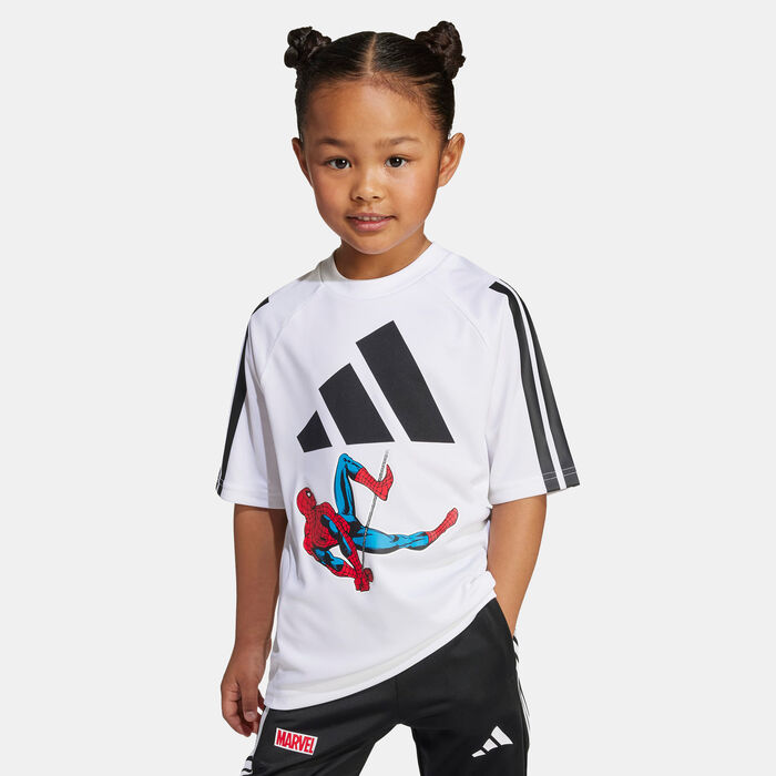 adidas Kids' Marvel Spider-Man T-Shirt White adidas Kids' Marvel Spider-Man T-Shirt White image number 0
