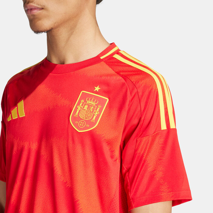 adidas Men's Spain Replica Home Football Jersey - 2024 Red adidas Men's Spain Replica Home Football Jersey - 2024 Red image number 3