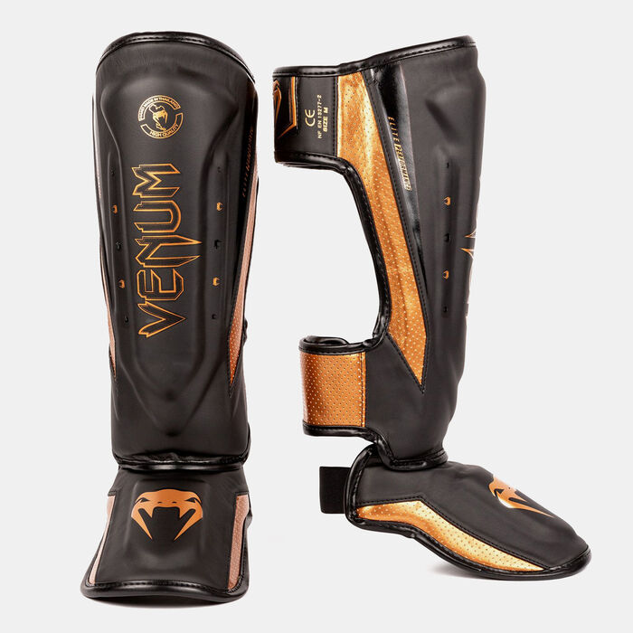 Venum Elite Evo Shinguards Black Venum Elite Evo Shinguards Black image number 0