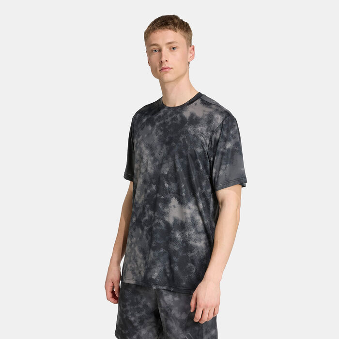 adidas Men's Train Essentials Seasonal Printed Training T-Shirt Black adidas Men's Train Essentials Seasonal Printed Training T-Shirt Black image number 0