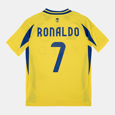 adidas Kids' Al Nassr 24/25 Ronaldo Home Football Jersey yellow adidas Kids' Al Nassr 24/25 Ronaldo Home Football Jersey yellow