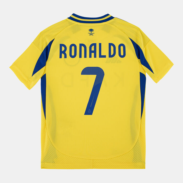 adidas Kids' Al Nassr 24/25 Ronaldo Home Football Jersey yellow adidas Kids' Al Nassr 24/25 Ronaldo Home Football Jersey yellow image number 1