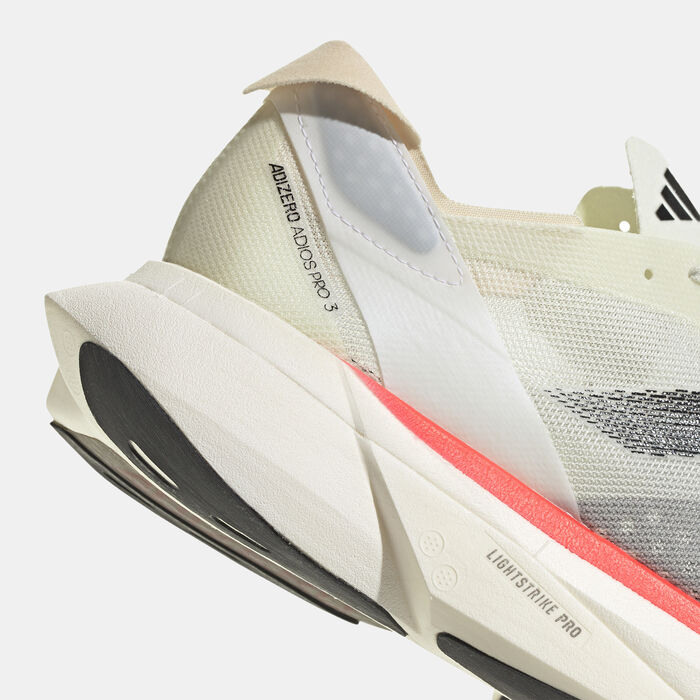 adidas Mens Adizero Adios Pro 3 Running Shoes White adidas Mens Adizero Adios Pro 3 Running Shoes White image number 4