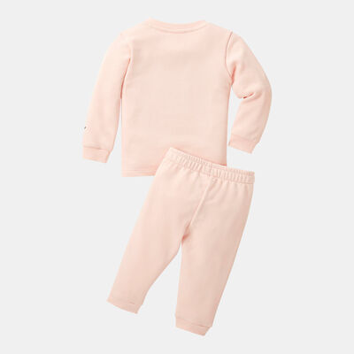 PUMA Kids' x SPONGEBOB Minicat Crew Jogger Set Pink