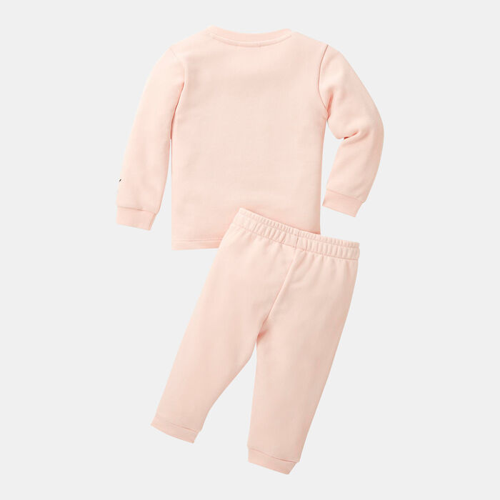 PUMA Kids' x SPONGEBOB Minicat Crew Jogger Set Pink PUMA Kids' x SPONGEBOB Minicat Crew Jogger Set Pink image number 1