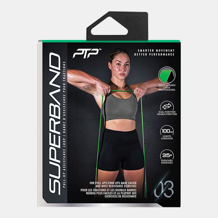 PTP Superband Dual Medium Resistance Band Green PTP Superband Dual Medium Resistance Band Green image number 1