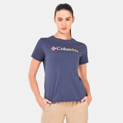 Columbia Women's Sun Trek Graphic T-Shirt Blue Columbia Women's Sun Trek Graphic T-Shirt Blue