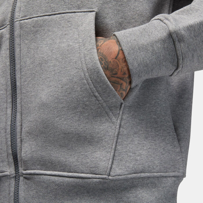 Jordan Men's Brooklyn Fleece Full-Zip Hoodie Grey Jordan Men's Brooklyn Fleece Full-Zip Hoodie Grey image number 3
