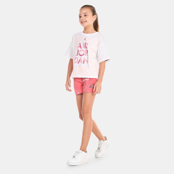 Nike Kids' Essentials New Wave Allover Print Shorts Green Nike Kids' Essentials New Wave Allover Print Shorts Green image number 2