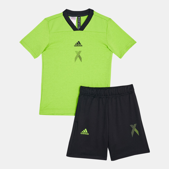 adidas Kids' Football-Inspired X Summer Set Green adidas Kids' Football-Inspired X Summer Set Green image number 1