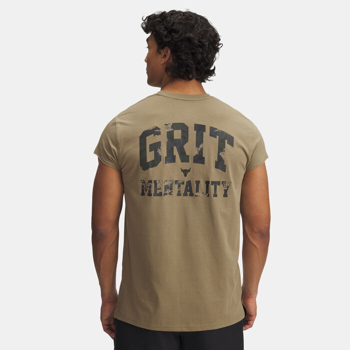Under Armour Men's Project Rock Cap Sleeve T-Shirt Brown Under Armour Men's Project Rock Cap Sleeve T-Shirt Brown image number 1
