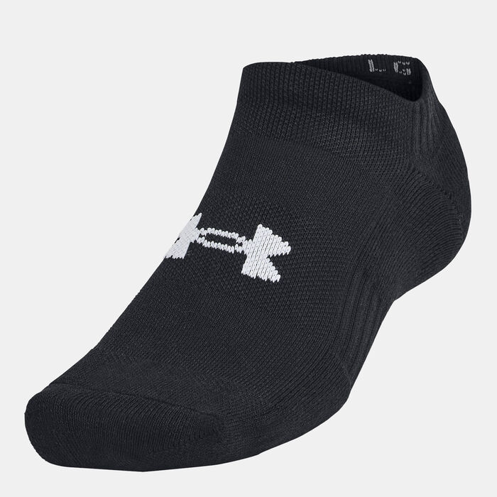 Under Armour Training Cotton No-Show Socks (3 Pairs) Black Under Armour Training Cotton No-Show Socks (3 Pairs) Black image number 2