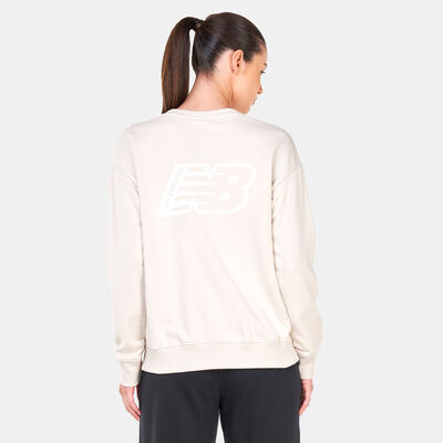 New Balance Women's Essentials Crew Sweatshirt Black New Balance Women's Essentials Crew Sweatshirt Black
