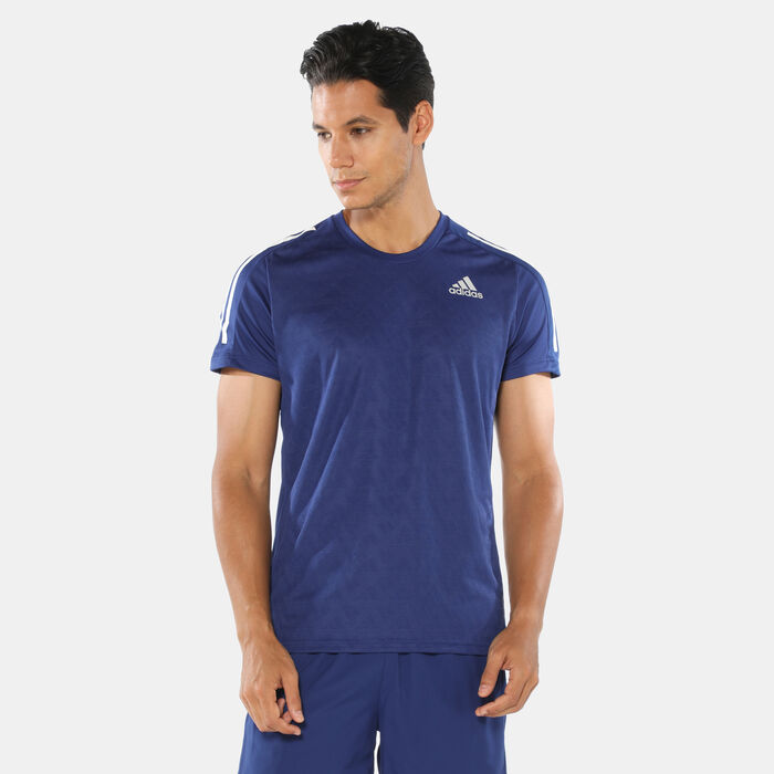 Men’s Own The Run 3-Stripes Running T-Shirt Men’s Own The Run 3-Stripes Running T-Shirt image number 0