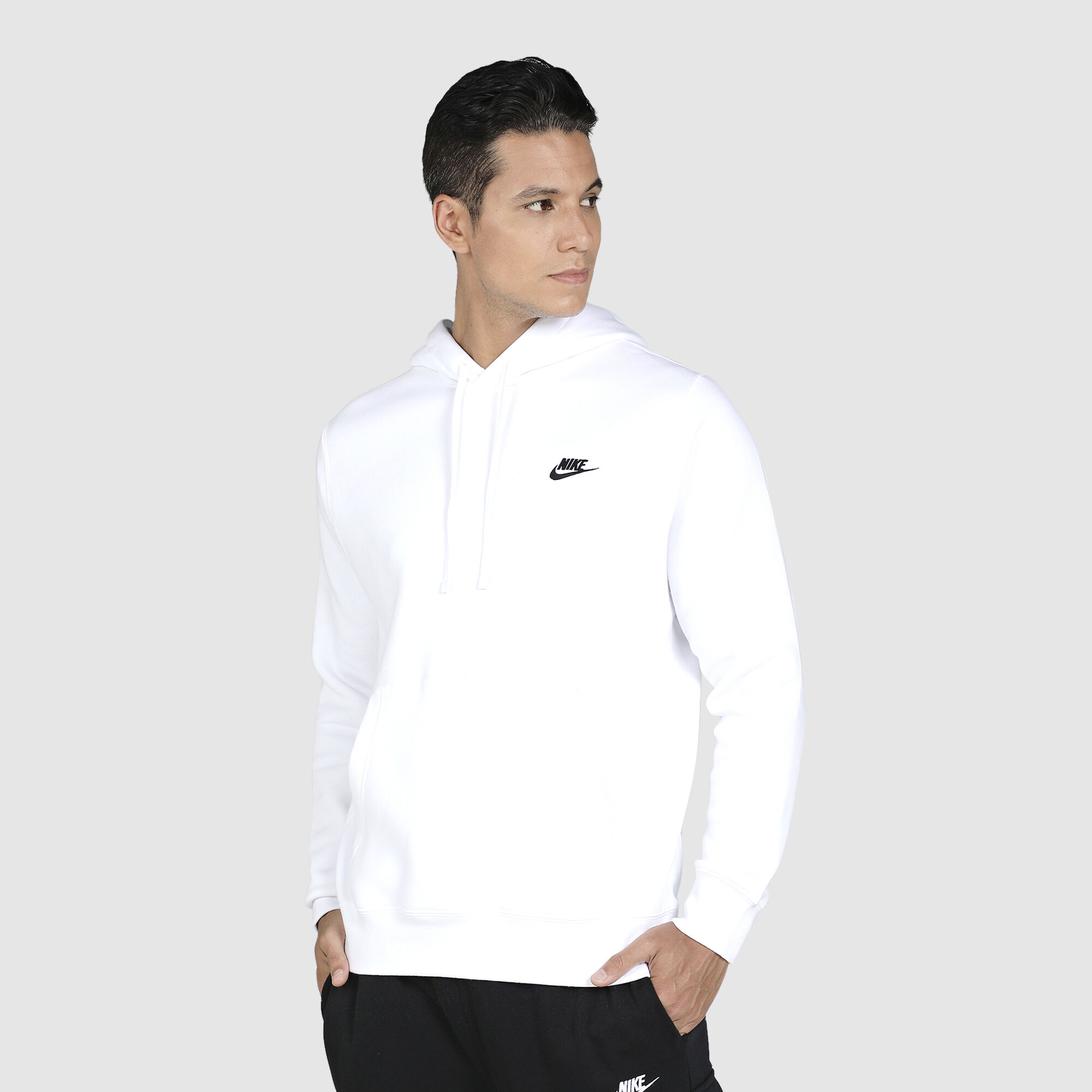 Sportswear Club Fleece Pullover Hoodie White Nike in KSA SSS