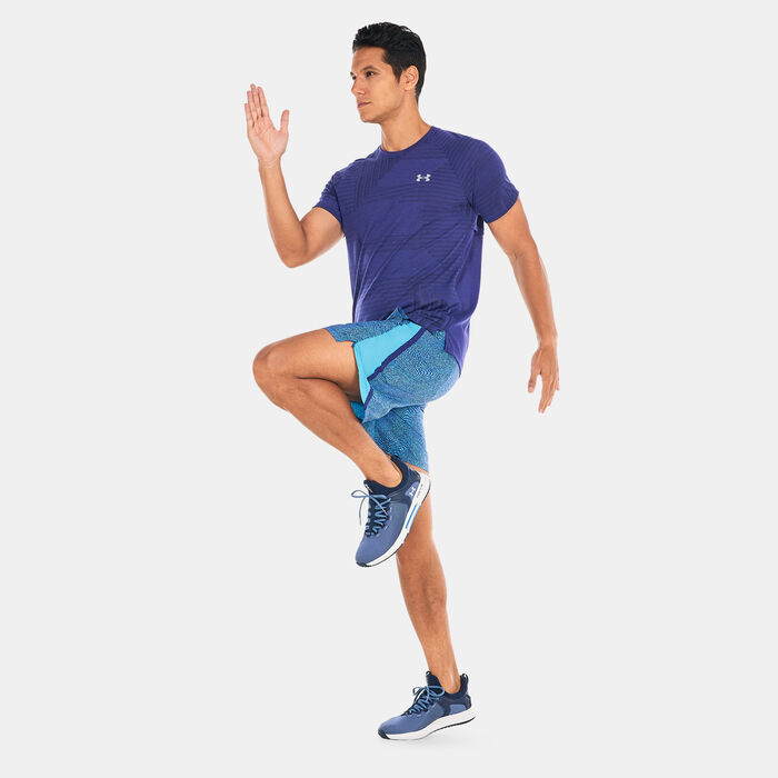 Under Armour Men's UA Streaker Deco Diamond T-Shirt Blue Under Armour Men's UA Streaker Deco Diamond T-Shirt Blue image number 2