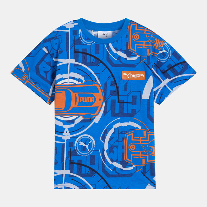 PUMA Kids' HOT WHEELS Printed T-Shirt Blue PUMA Kids' HOT WHEELS Printed T-Shirt Blue image number 0