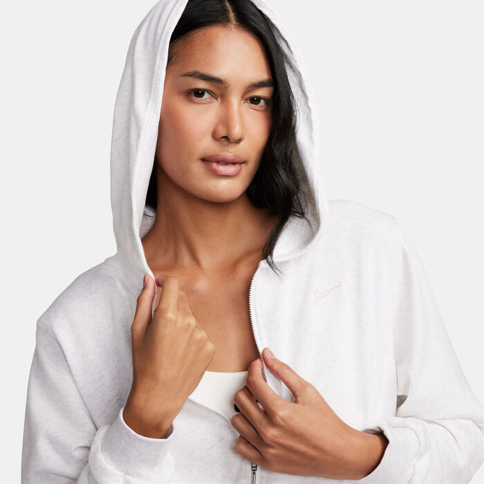 Nike Women's Sportswear Chill Terry Full-Zip Hoodie White Nike Women's Sportswear Chill Terry Full-Zip Hoodie White image number 3