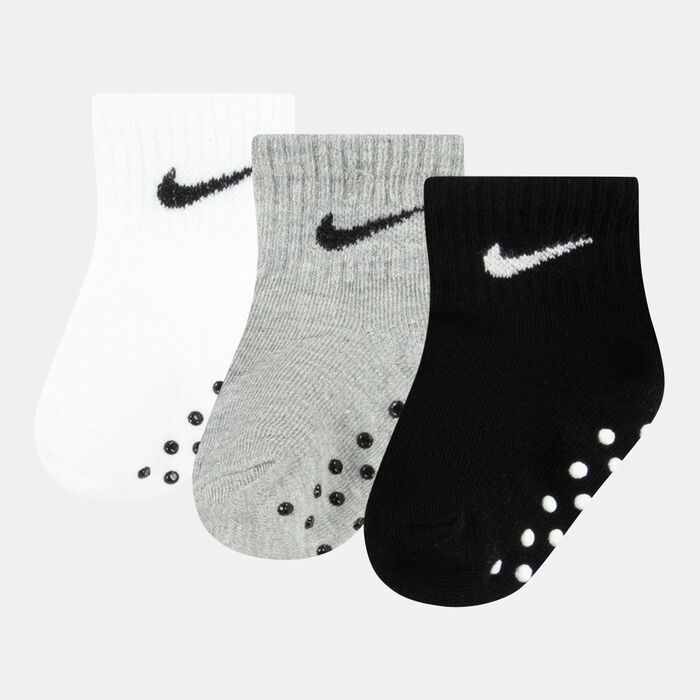 Nike Kids' No-Slip Gripper Ankle Socks (3 Pack) Grey Nike Kids' No-Slip Gripper Ankle Socks (3 Pack) Grey image number 0