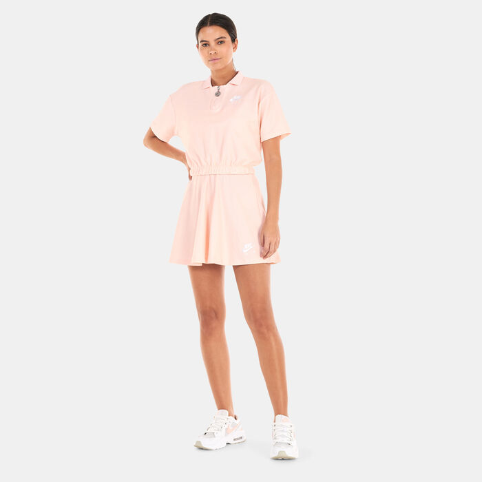 Nike Women's Sportswear Air Pique Polo Shirt Pink image number 2