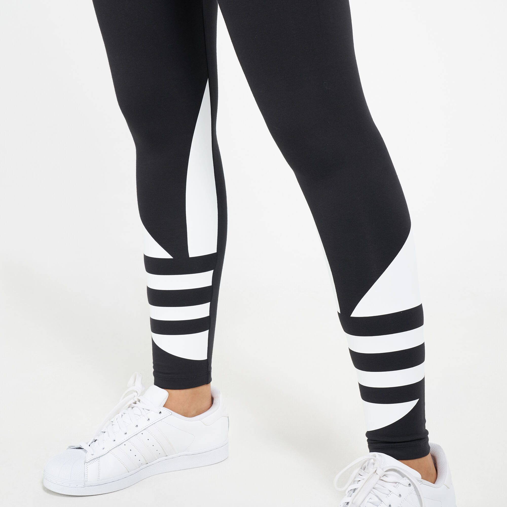 Adidas leggings with shop logo on ankle