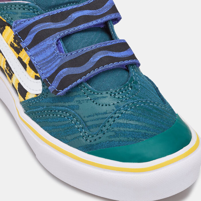 Vans Kids' x Crayola ComfyCush New Skool Velcro Unisex Shoe Green Vans Kids' x Crayola ComfyCush New Skool Velcro Unisex Shoe Green image number 4